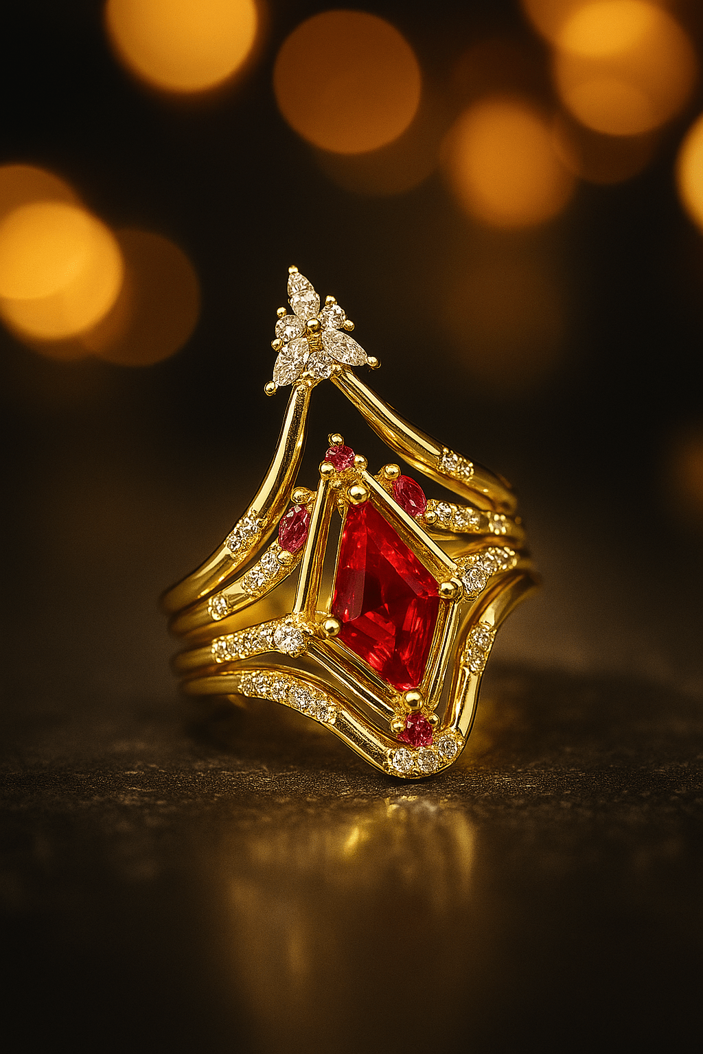 خاتم فاخر بتصميم ملكي أنيق - Hadiyati - Bague - Hadiyati - Bague