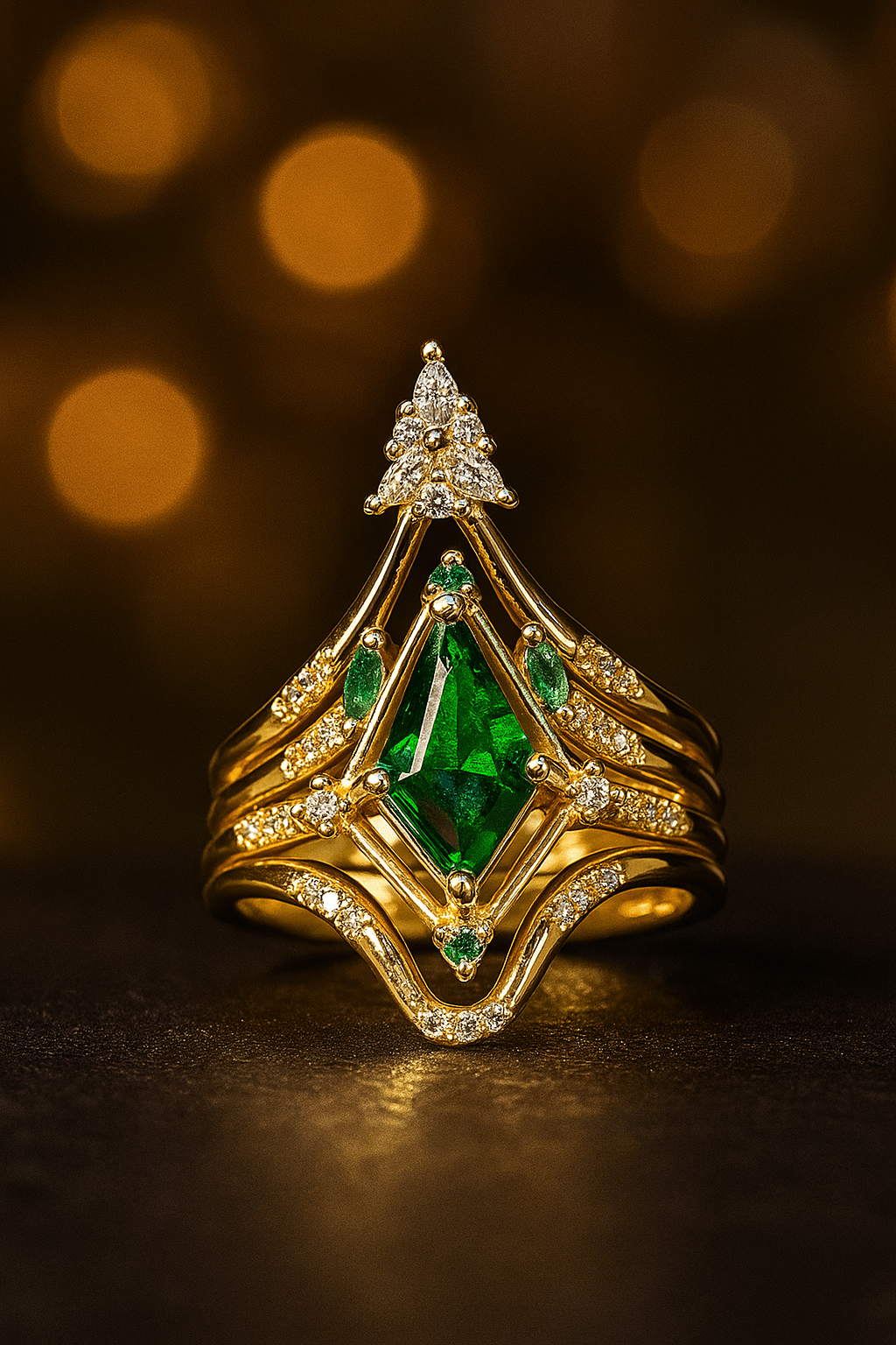 خاتم فاخر بتصميم ملكي أنيق - Hadiyati - Bague - Hadiyati - Bague