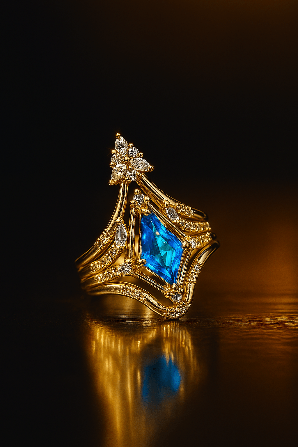 خاتم فاخر بتصميم ملكي أنيق - Hadiyati - Bague - Hadiyati - Bague