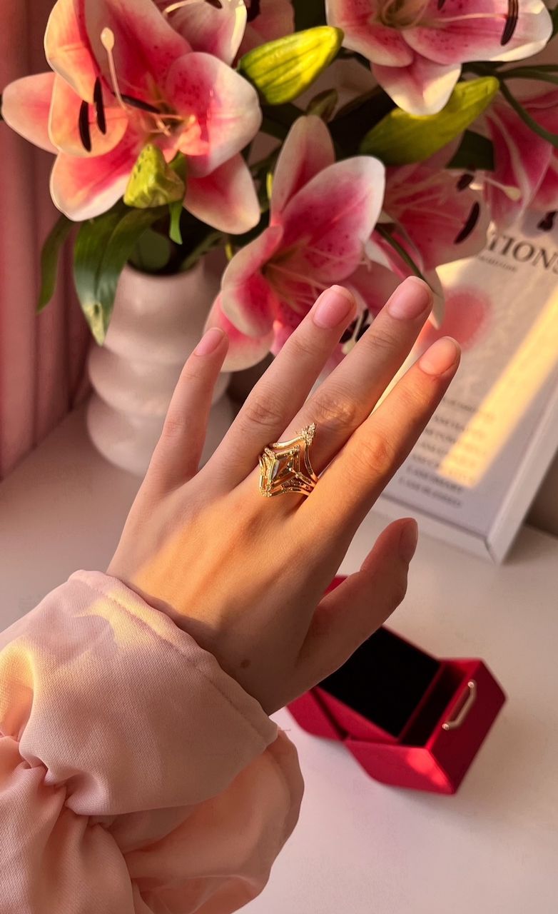 خاتم فاخر بتصميم ملكي أنيق - Hadiyati - Bague - Hadiyati - Bague